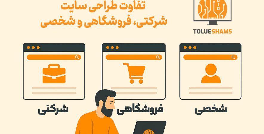 تفاوت طراحی سایت شرکتی، فروشگاهی و شخصی